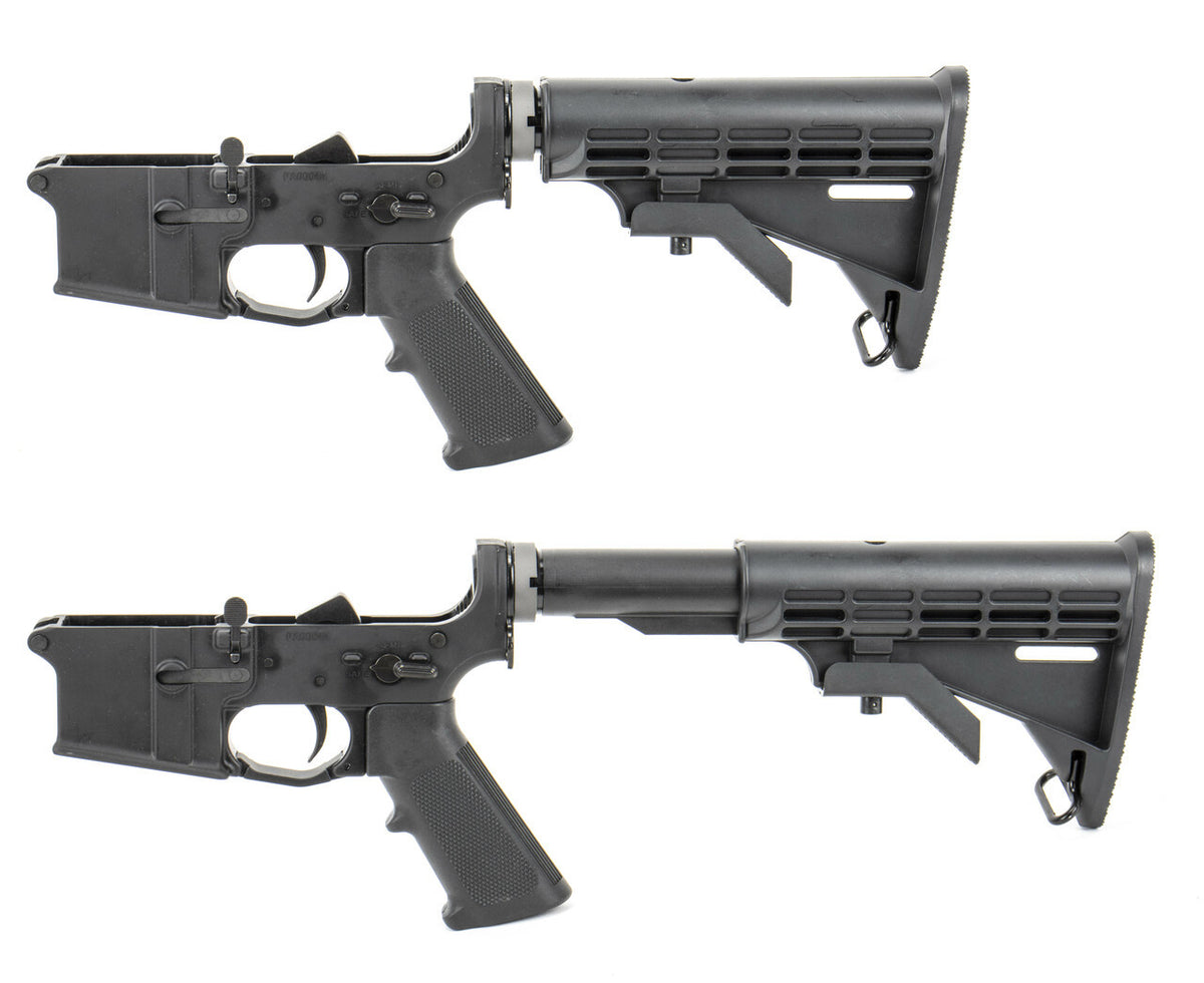 PLUMCRAZY MOD-A Complete Multi-Cal AR-15 Aluminum Lower Receiver w/M4 Buttstock