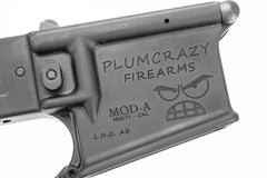 PLUMCRAZY MOD-A Complete Multi-Cal AR-15 Aluminum Lower Receiver w/M4 Buttstock