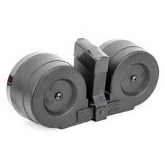 RWB AR-15  100 Round Dual Drum Magazine .223 With Reinforced Feed Lips - Black/Black