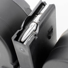 RWB AR-15  100 Round Dual Drum Magazine .223 With Reinforced Feed Lips - Black/Black