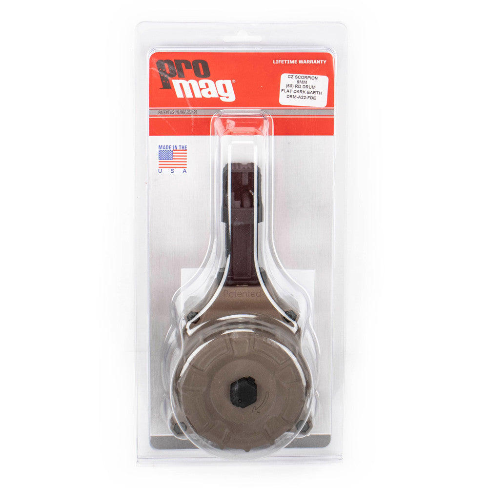 ProMag CZ Scorpion 9mm FDE Polymer 50rd Drum