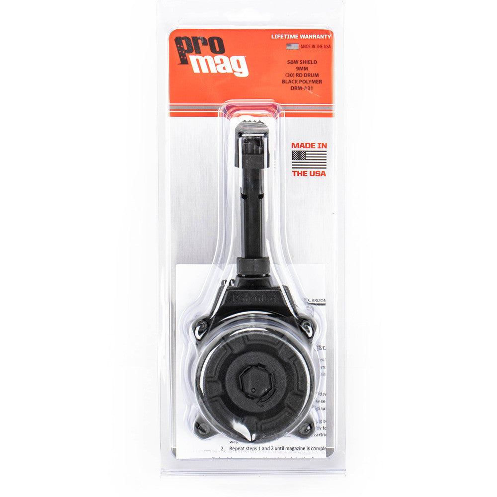 ProMag S&W  9mm Luger Shield 30rd Black Drum