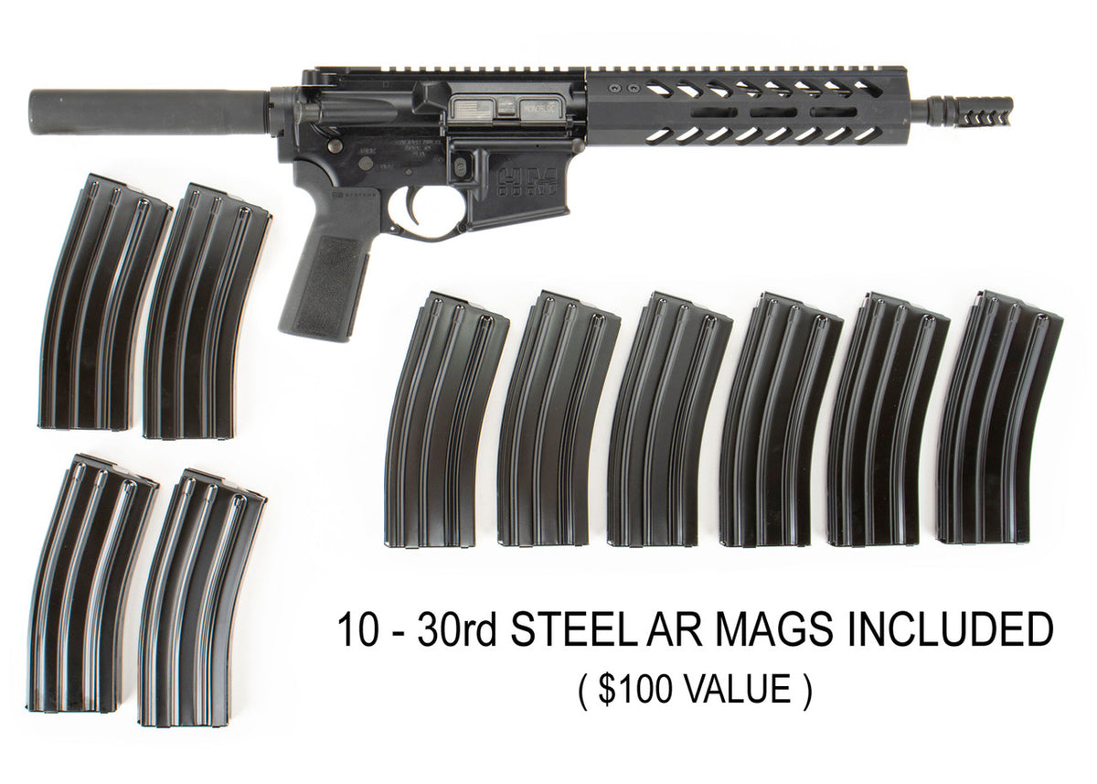 HM Defense Raider MC5 .223 Remington / 5.56x45mm 9.5" AR Pistol w/10 Free 30rd Mags