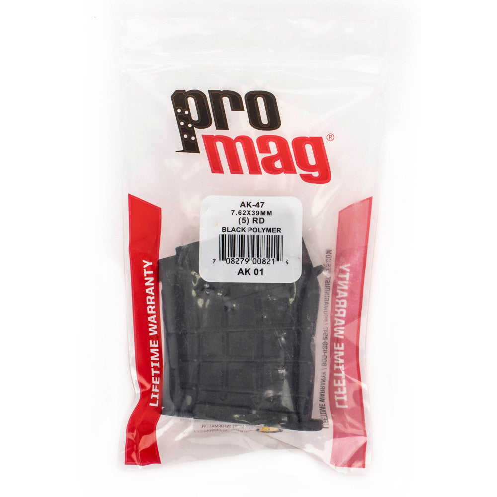 Promag 7.62x39 5rd AK-47 Black Polymer Magazine