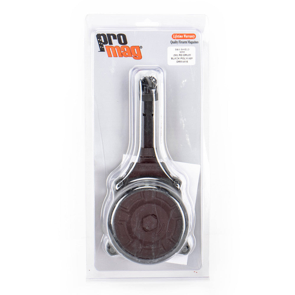 ProMag S&W Shield 9mm 50 Round Drum Magazine Black Polymer