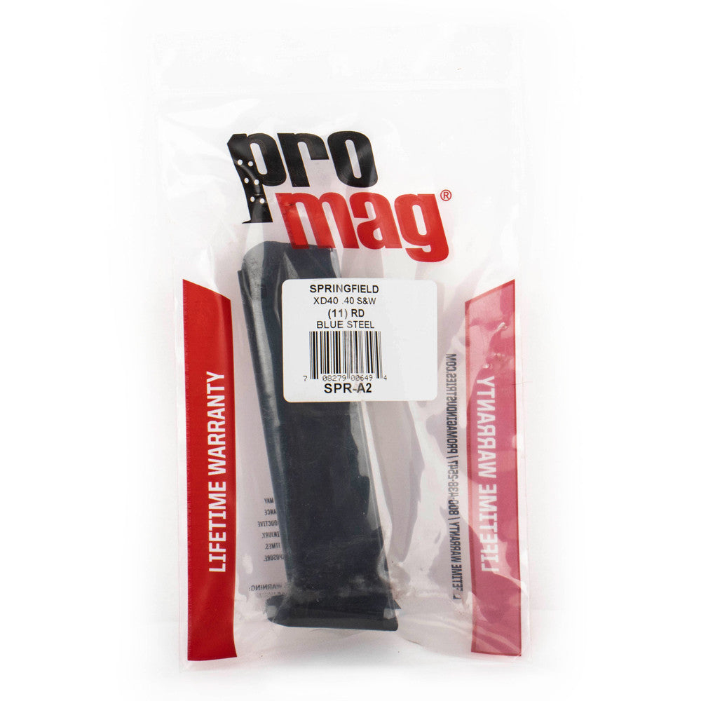 ProMag Springfield XD-40 .40 S&W Magazine 11rd, Blue Steel