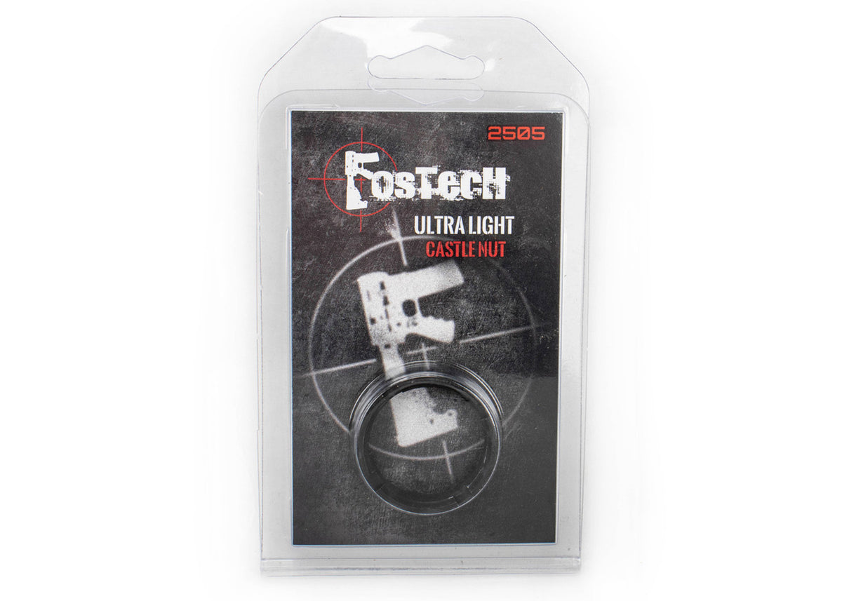 FOSTECH LITE CASTLE NUT (ALUMINUM) (BLACK)