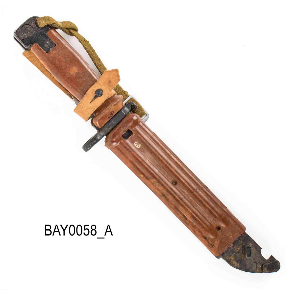 Russian Tula 6x4 AKM Type 2 Bayonet w/ Scabbard, Star on Crossguard