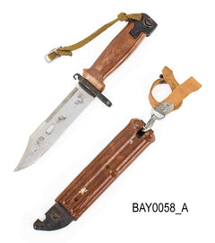 Russian Tula 6x4 AKM Type 2 Bayonet w/ Scabbard, Star on Crossguard