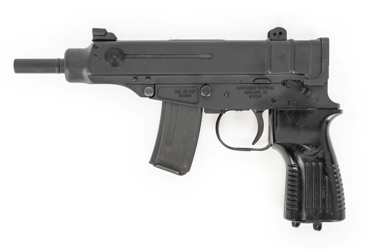 Southern Tactical VZ61 32 ACP Skorpion Pistol w/3 Mags & Leather Pouch Black Grip