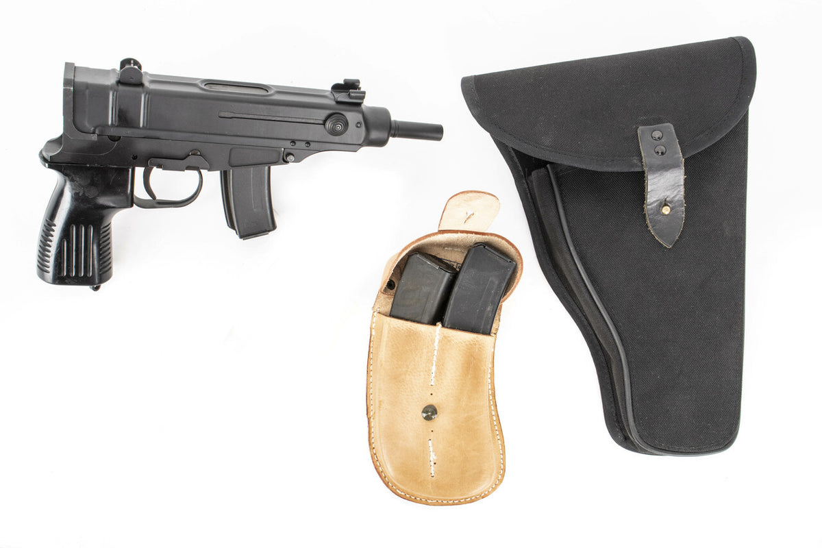 Southern Tactical VZ61 32 ACP Skorpion Pistol w/3 Mags & Leather Pouch Black Grip