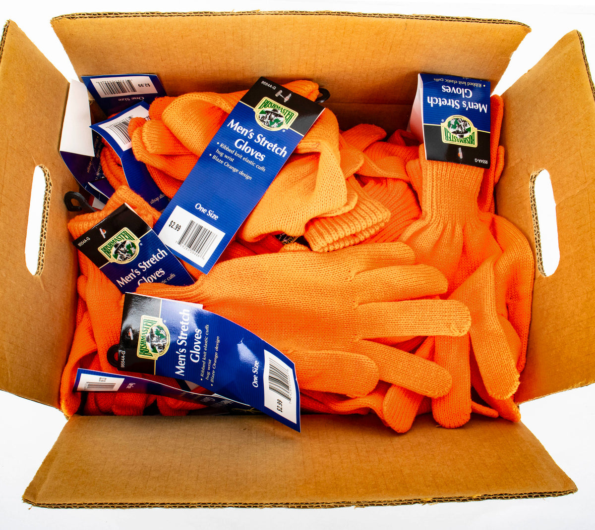 31 Pack - Orange Acrylic Gloves 9554A-G