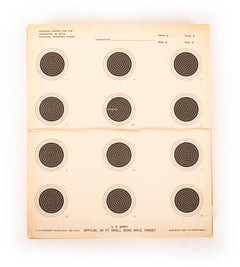 US Army 50ft Small Bore Rifle Target - 100 Pack