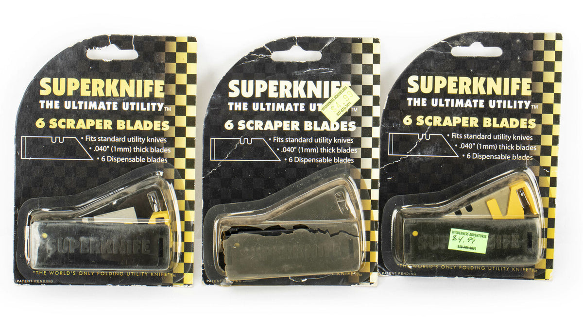 RDR Tools Superknife Folding Utility Knife w/ Scrapper Blades- 3 Pack