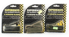 RDR Tools Superknife Folding Utility Knife w/ Scrapper Blades- 3 Pack