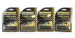 RDR Tools Superknife Folding Utility Knife w/ Hook Blades- 4 Pack