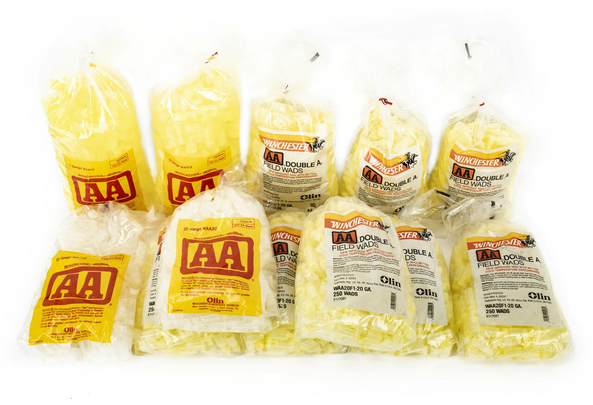 Winchester 12ga & 20ga Wads 250 Count - 12 Total Bags
