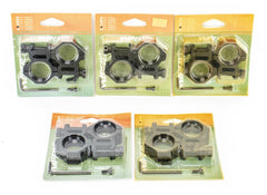 Sniper 1" Mid-Profile See-Thru Scope Rings w/ 4 Fasten Screws - 5 Pack
