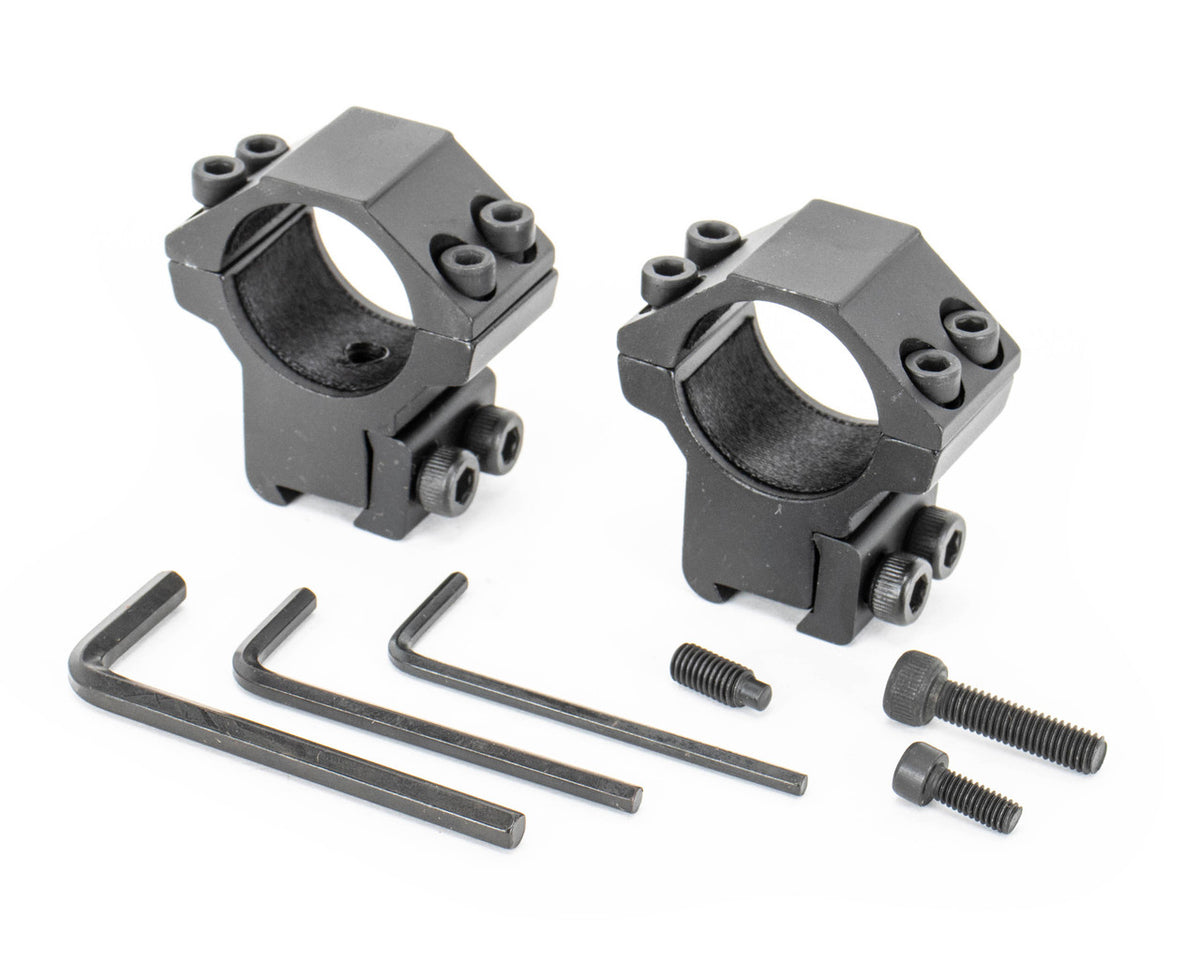 7 Pack - Sniper 1" Medium Profile Scope Ring for Dovetail System with 4 Fasten Screw