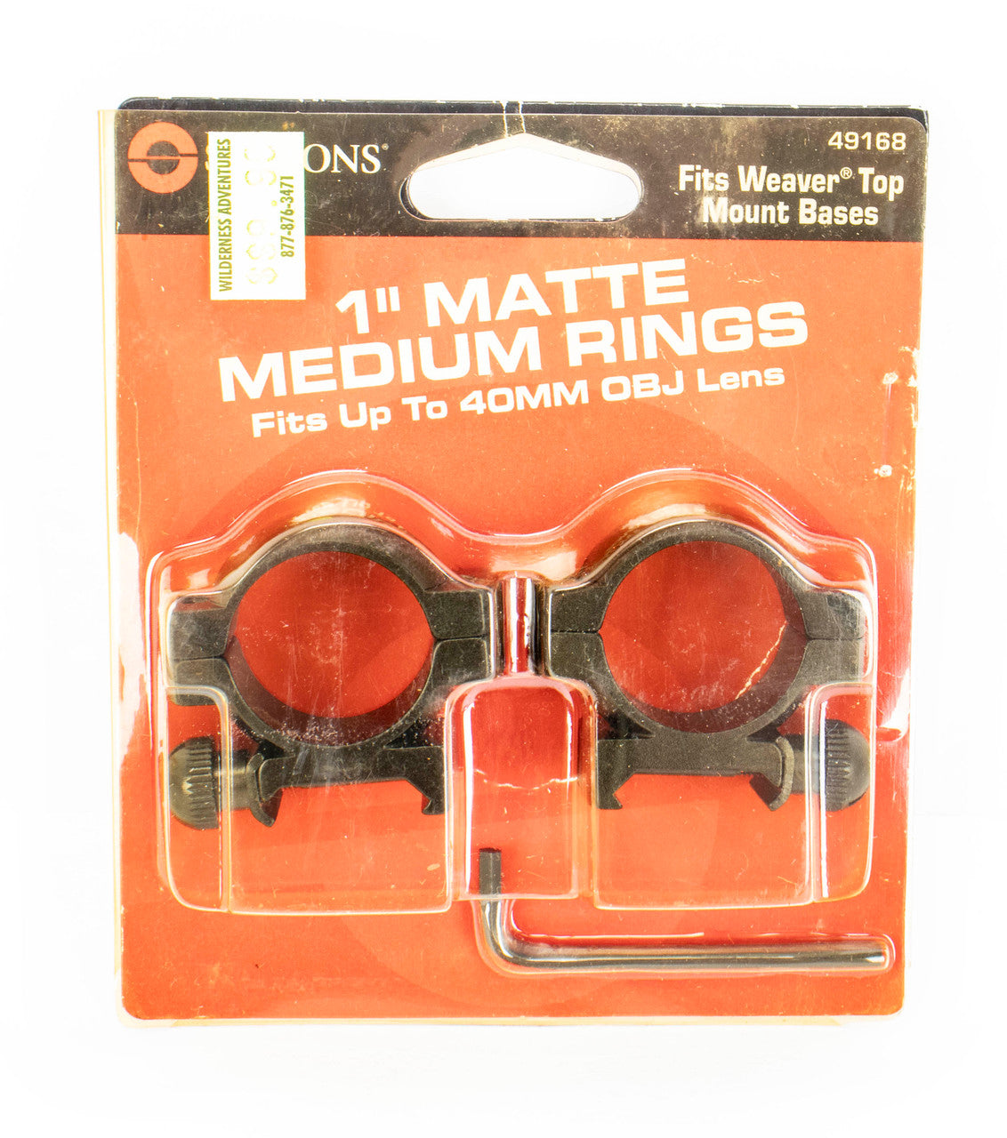 Simmons 1" Scope Rings Medium Height Weaver Mount