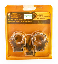 Weaver 30mm Detachable Top-Mount Rings Low