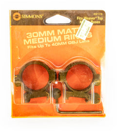 Simmons 30mm Medium Weaver Ring Set