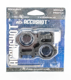 AccuShot Picatinny/Weaver Medium Profile 1" Rings