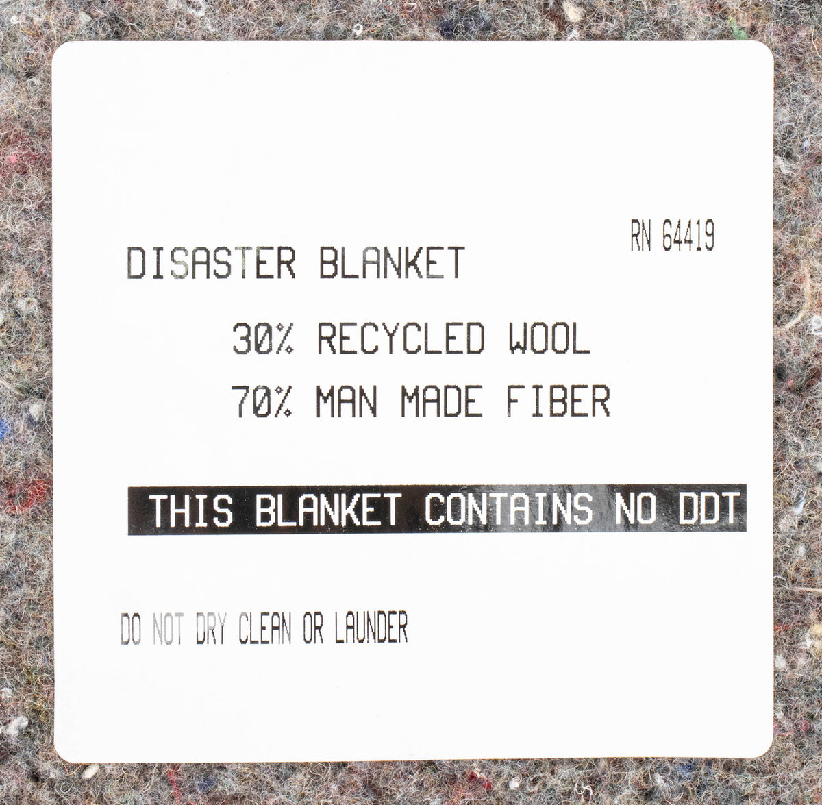 Wool Disaster Blankets 66"x84"