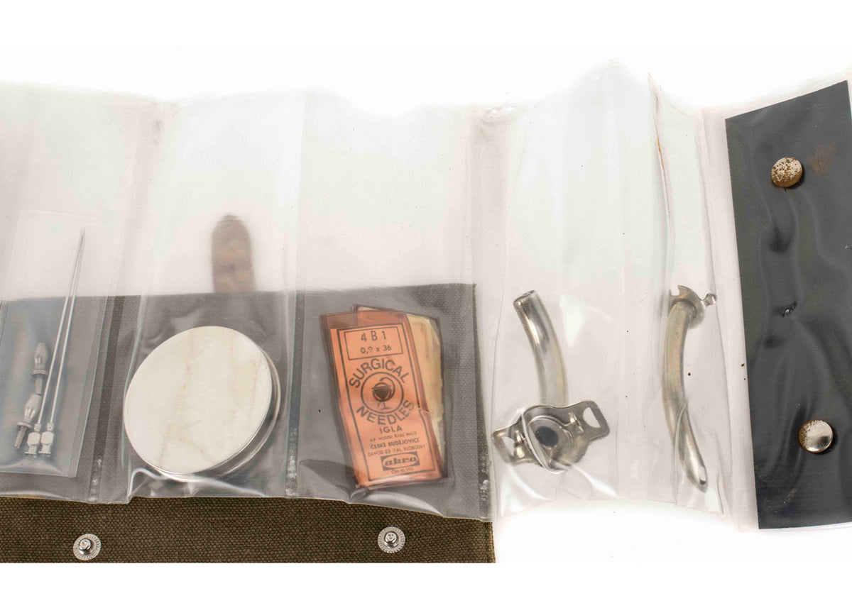 Czech M72 12-Piece Field Medical Set with Khaki Box - Like New