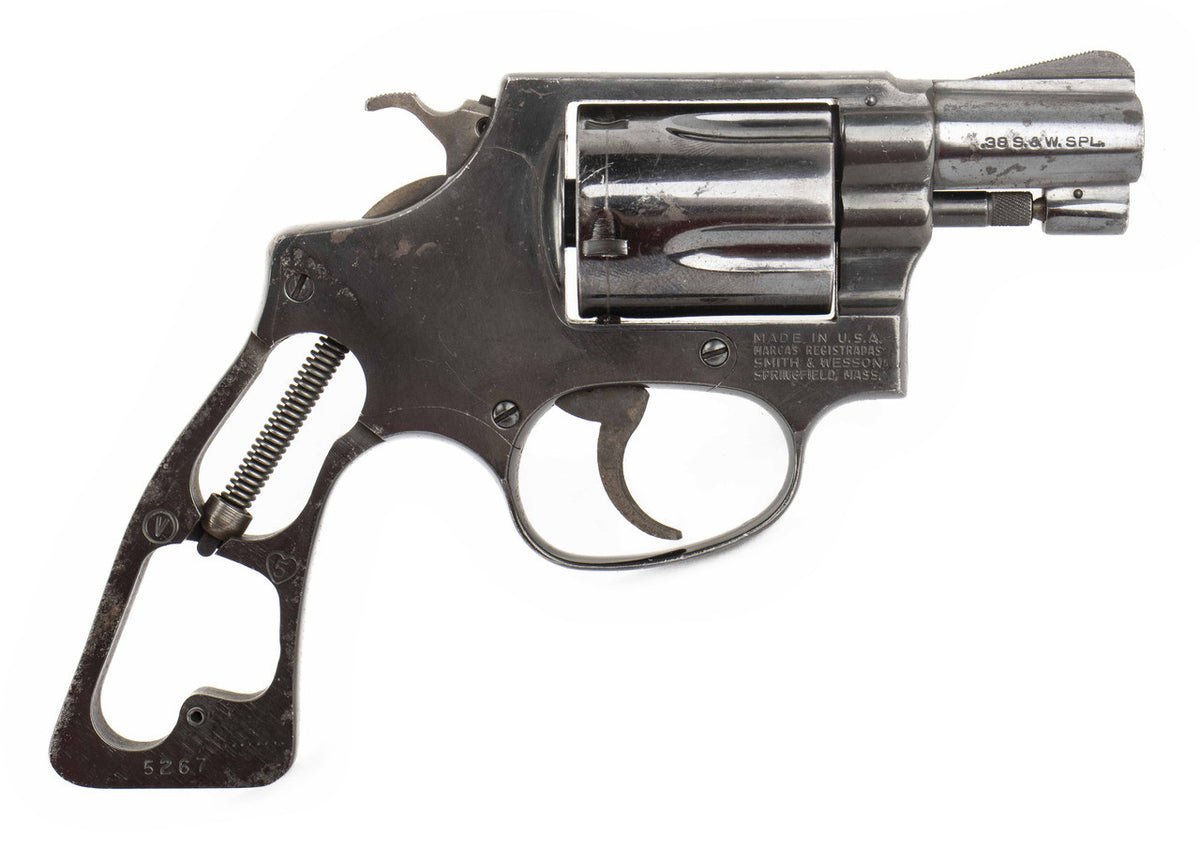 S&W 36 .38 SPECIAL 2" BARREL, BLUED, FIXED SIGHT, SQUARE BUTT