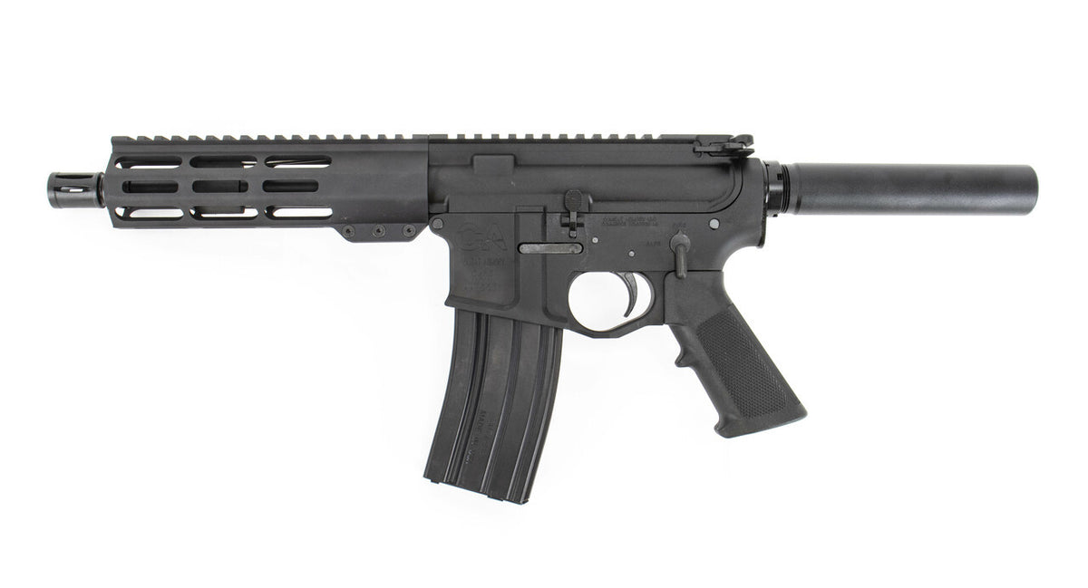 Combat Armory AR15 Pistol 5.56x45mm M-LOK 7.5" Hard Coat Anodized Buffer Tube Stock