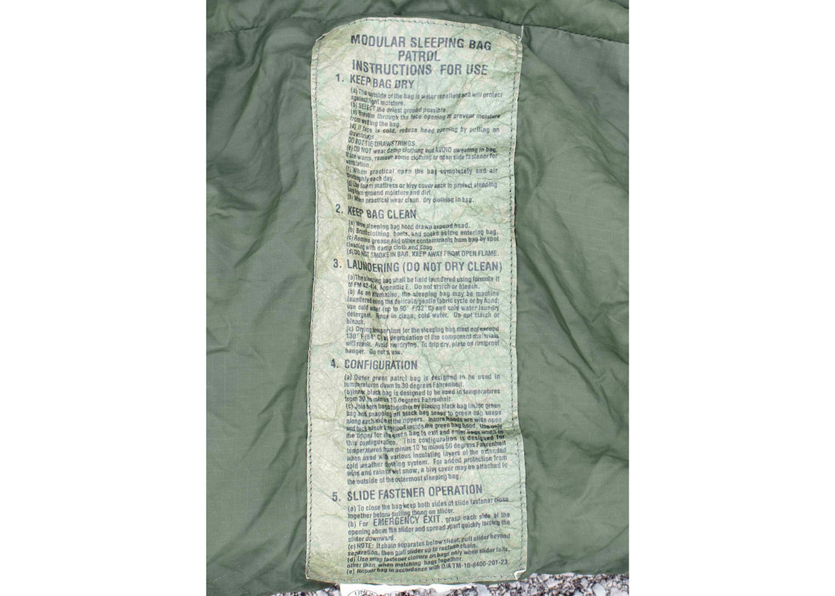 US GI OD Green Patrol Sleeping Bag – Surplus