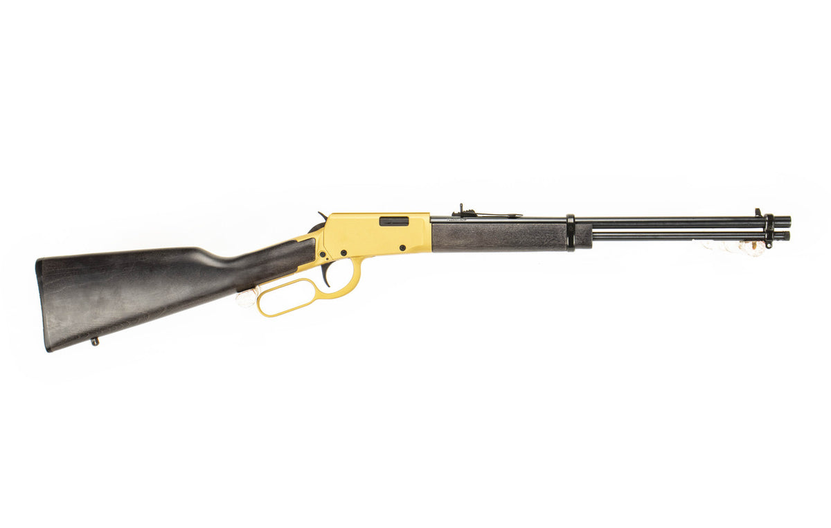 Rossi Rio Bravo 22LR 18" Polished Black Barrel Gold Finish Receiver Hardwood Stock