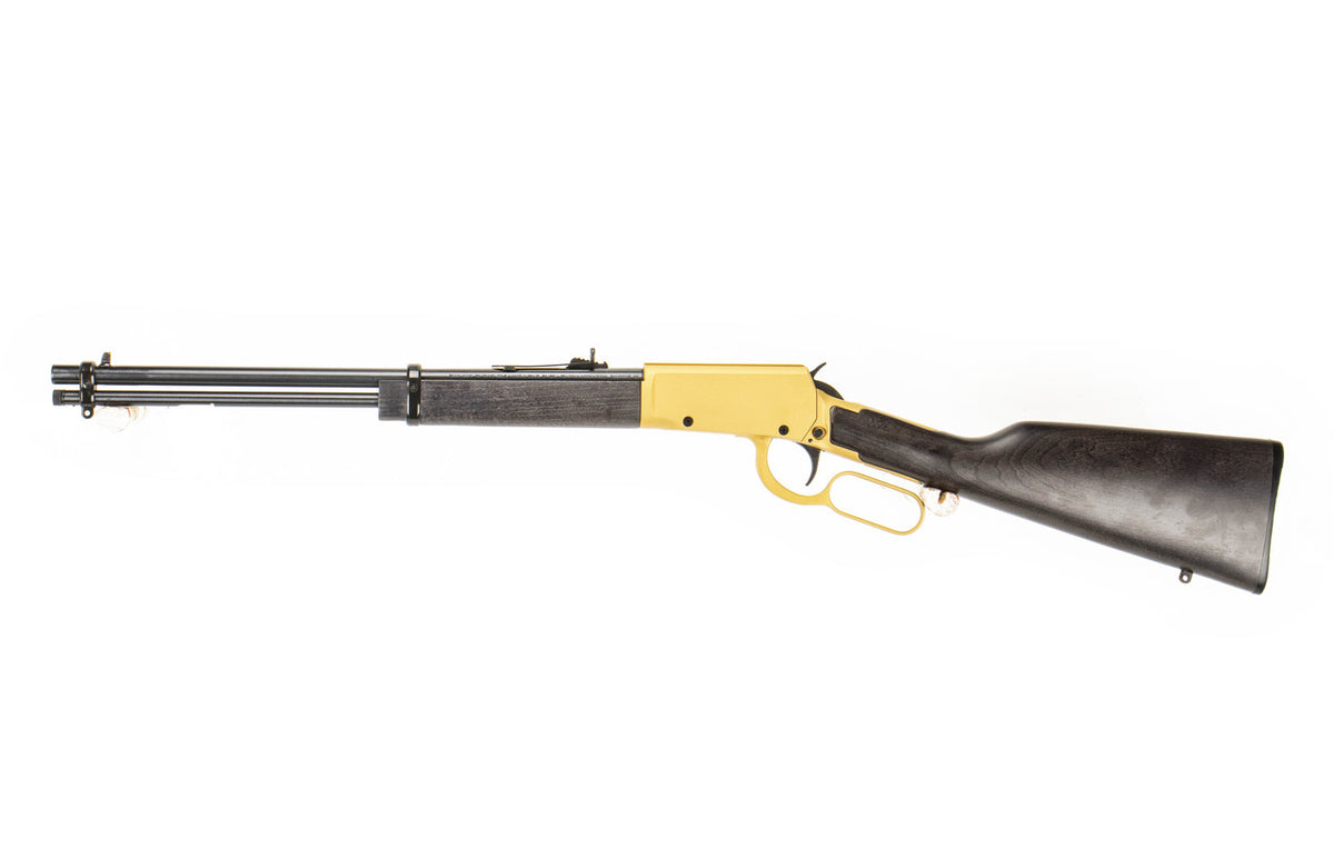 Rossi Rio Bravo 22LR 18" Polished Black Barrel Gold Finish Receiver Hardwood Stock