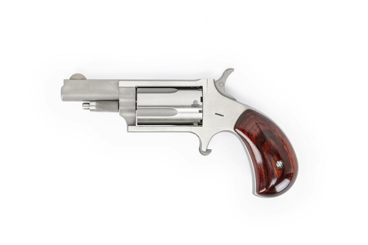 NAA 22M Mini-Revolver  22 Mag 5rd 1.63 Stainless Steel, Rosewood Grip