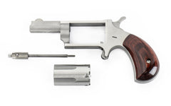 NAA 22M Mini-Revolver  22 Mag 5rd 1.63 Stainless Steel, Rosewood Grip
