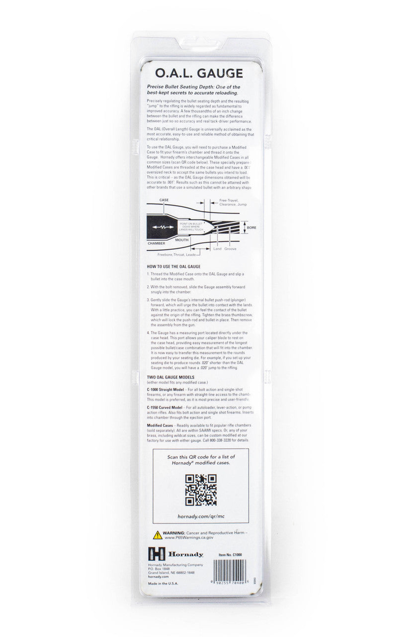 Hornady Lock-N-Load Overall Length Gauge Straight