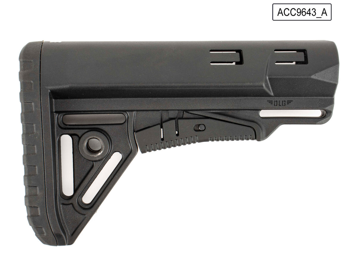 DLG Tactical "TBS Sharp" AK Collapsible Polymer Stock – Black