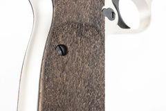 SDS Inglis P-35 9mm Luger 15+1 4.70" Stainless Barrel, Satin Nickel Steel Slide & Frame w/Beavertail, Picatinny Rail, G10 Grips