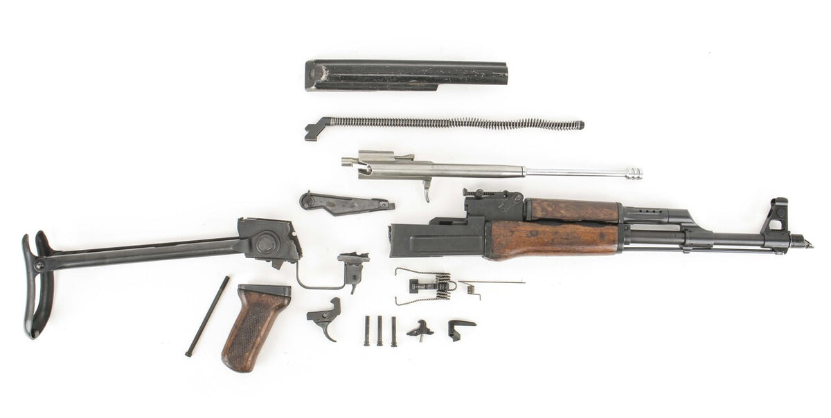 Polish Circle 11 KBK wz. 1960 Underfolder Stock Milled AK Parts Kit with Original Barrel & Matching Numbers #03862