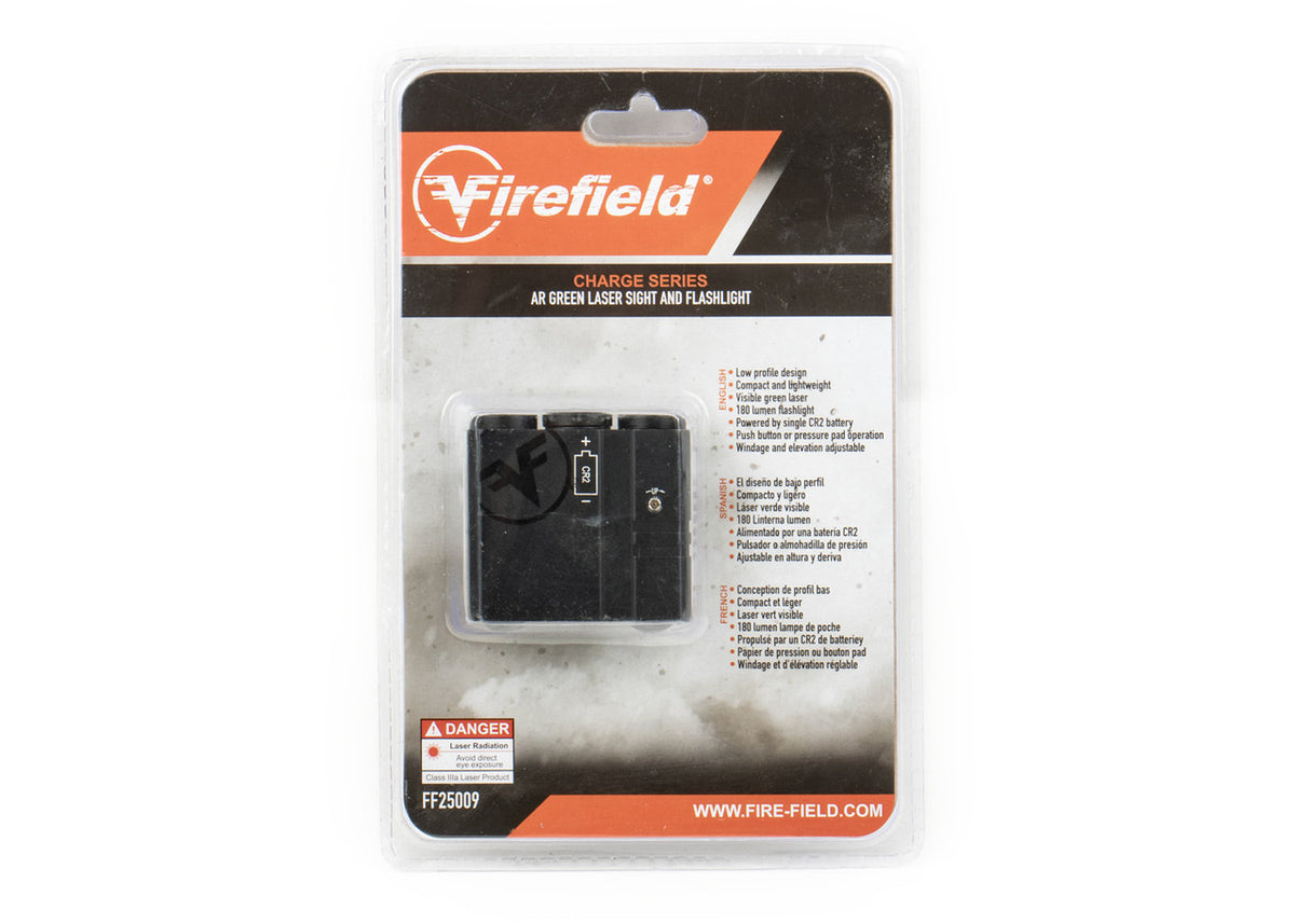 Firefield FF25009 Charge  Green Laser 180 Lumens/5mW AR-15 532 nm Wavelength Matte Black