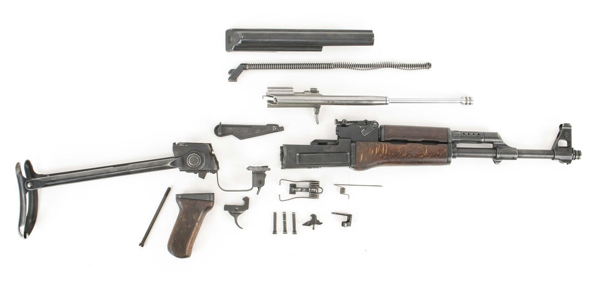 Polish Circle 11 KBK wz. 1959 Underfolder Stock Milled AK Parts Kit with Original Barrel & Matching Numbers #14645