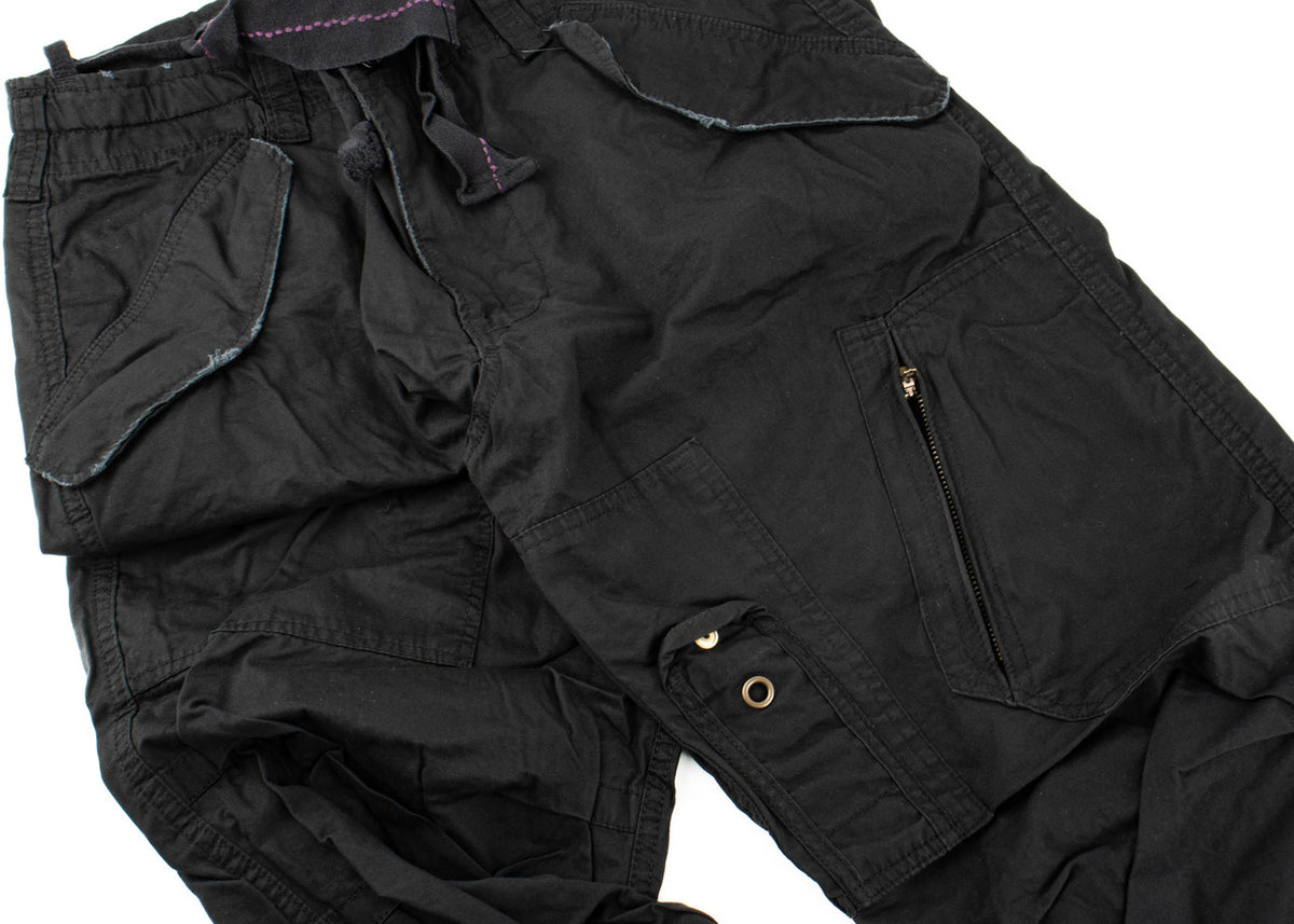 MIL-TEC Black Pre-Washed Cotton Pilot Cargo Pants