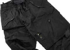 MIL-TEC Black Pre-Washed Cotton Pilot Cargo Pants