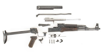 Polish Circle 11 KBK wz. 1961 Underfolder Stock Milled AK Parts Kit with Original Barrel & Non-Matching Numbers #19936