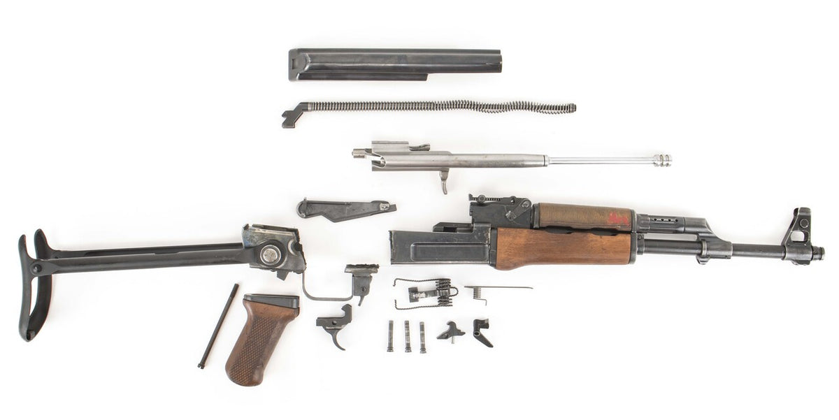 Polish Circle 11 KBK wz. 1958 Underfolder Stock Milled AK Parts Kit with Original Barrel & Non-Matching Numbers #06611