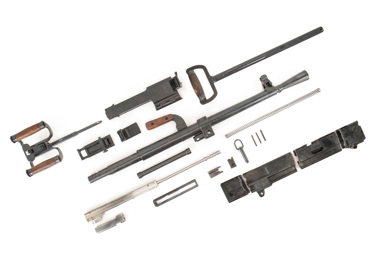 Polish CKM wz. 43 "SG-43 Goryunov" 7.62x54R Parts Kit - Cegielski Build with Original Intact Barrel & Wheeled Carriage Mount and Shield
