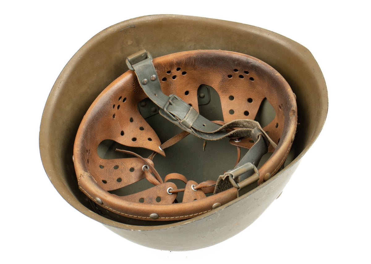 Italian M33 Steel Helmet - OD - Surplus