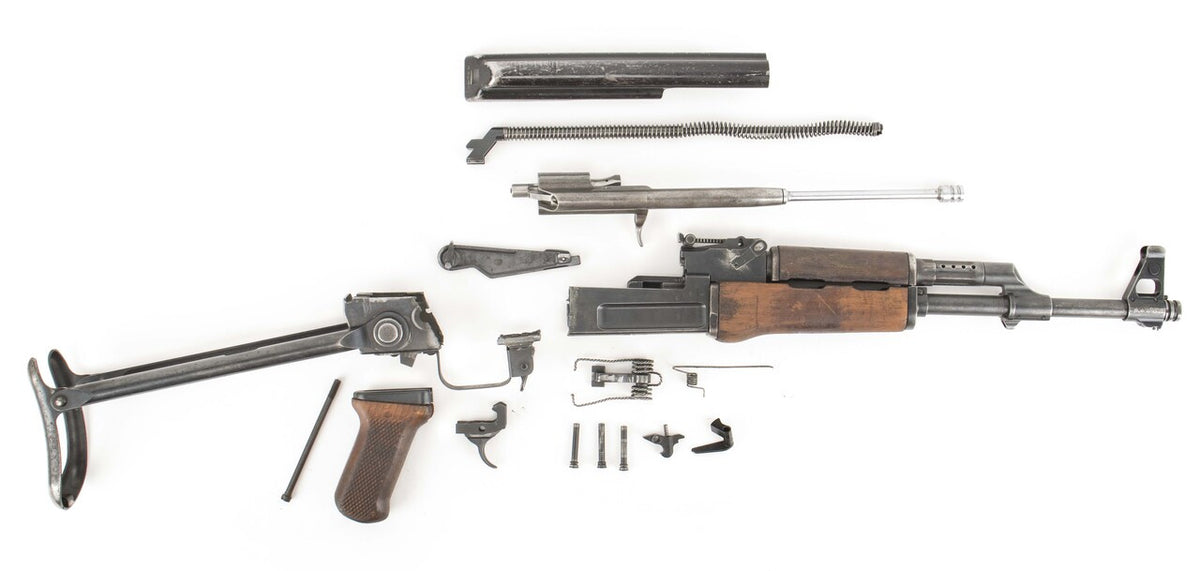 Polish Circle 11 KBK wz. 1958 Underfolder Stock Milled AK Parts Kit with Original Barrel & Non-Matching Numbers #1941