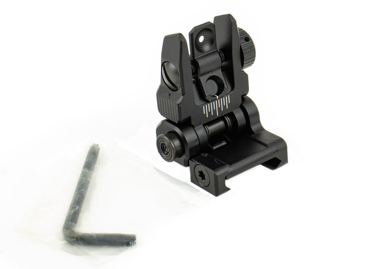UTG Accu-Sync Spring-Loaded Flip-Up Rear Sight Picatinny - Black